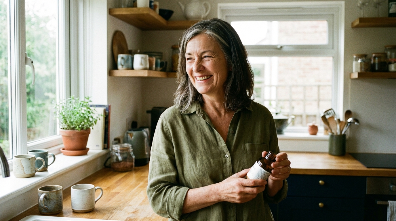 Healthy woman in her 50s